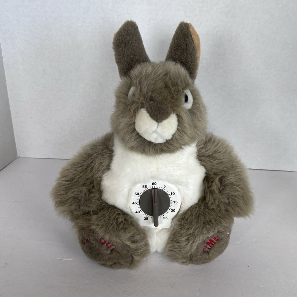 JAAG Time Out Timer Rabbit Bunny Plush Stuffed Animal Realistic 10"